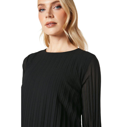 Black - Lifestyle - Principles Womens-Ladies Graduated Pleated Shift Dress