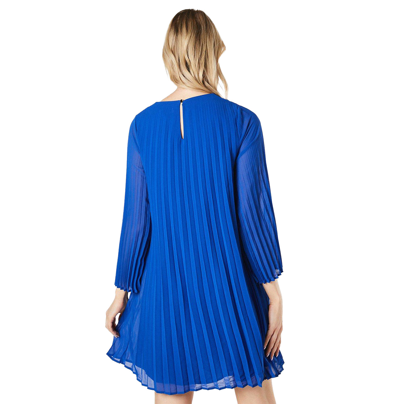 Cobalt - Back - Principles Womens-Ladies Graduated Pleated Shift Dress