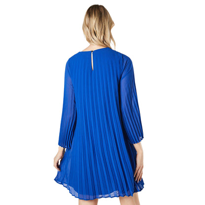 Cobalt - Back - Principles Womens-Ladies Graduated Pleated Shift Dress