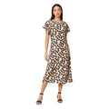 Neutral - Front - Principles Womens-Ladies Spotted Midi Dress