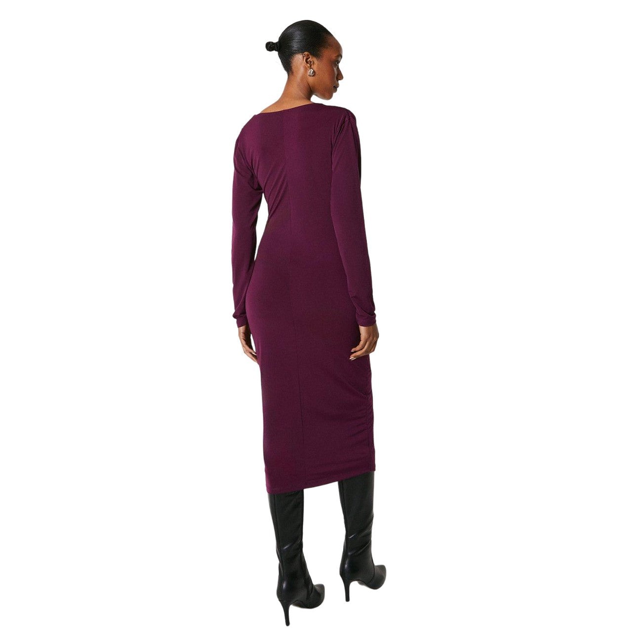 Berry - Back - Principles Womens-Ladies Draped Jersey Wrap Dress