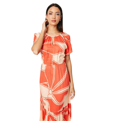 Neutral - Lifestyle - Principles Womens-Ladies Tie Dye Waist Tie Maxi Dress