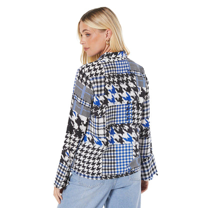 Monochrome - Back - Principles Womens-Ladies Dogtooth Collared Petite Shirt