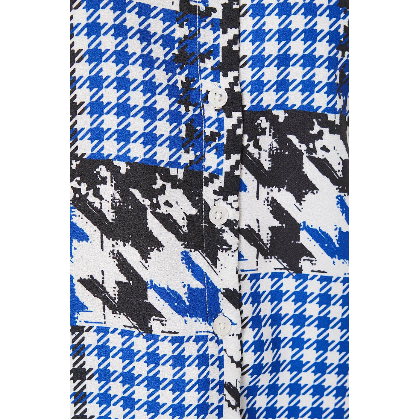 Monochrome - Side - Principles Womens-Ladies Dogtooth Collared Petite Shirt