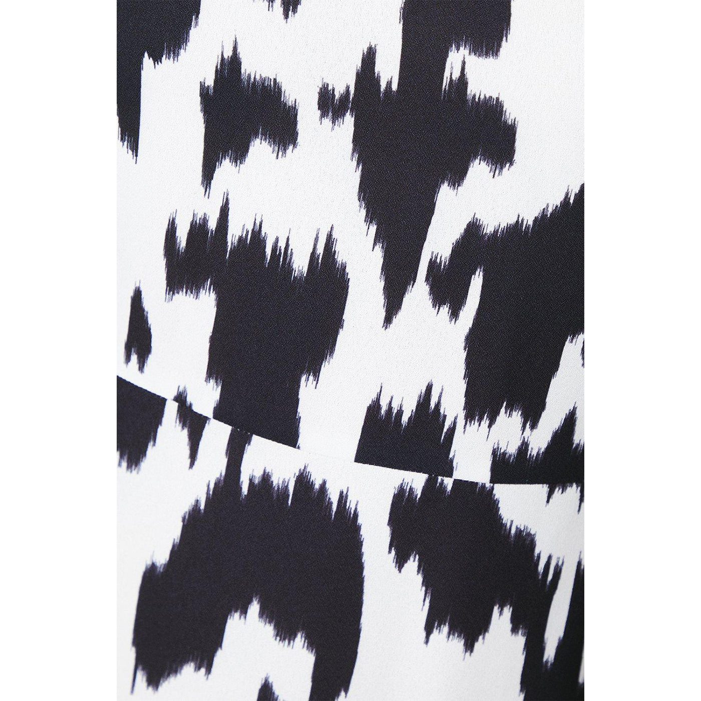 Monochrome - Side - Principles Womens-Ladies Dalmatian Print Volume Midi Dress