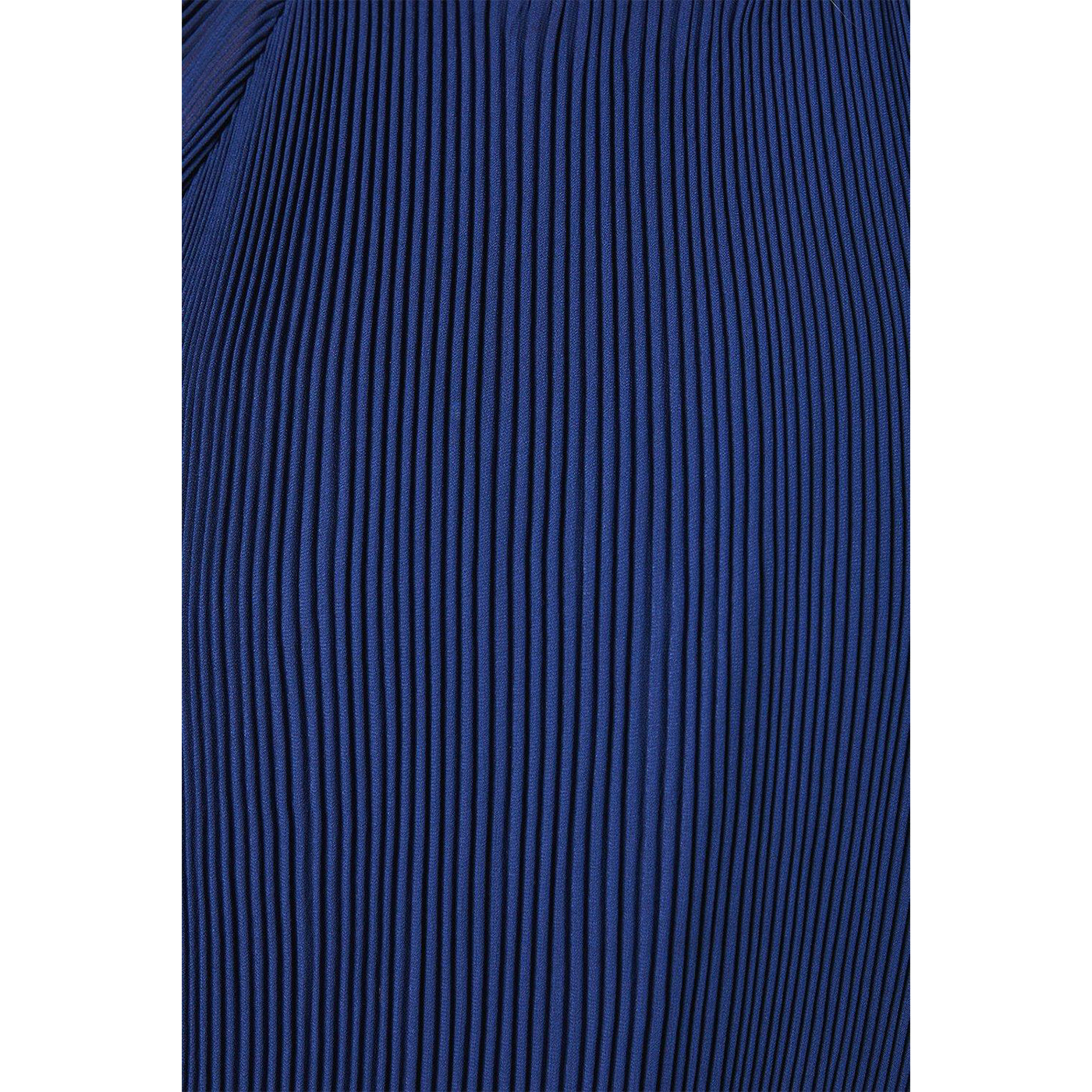 Navy - Side - Principles Womens-Ladies Graduated Pleat Short-Sleeved Midi Dress
