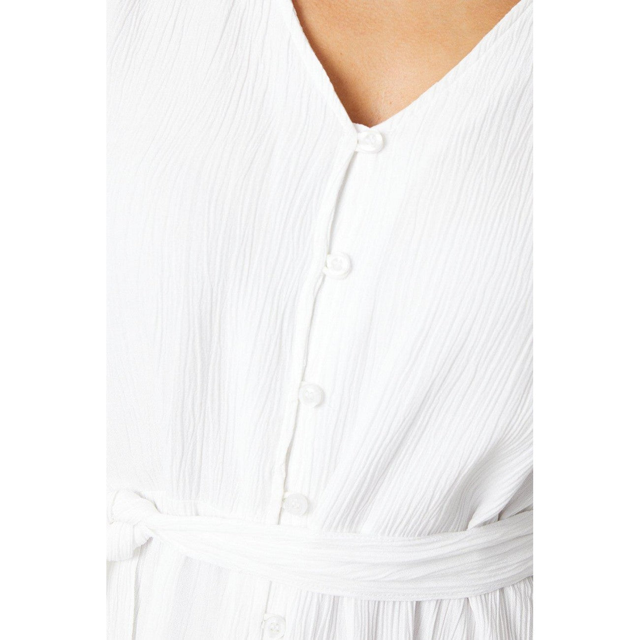 Ivory - Side - Principles Womens-Ladies Belted Button Through Midi Dress