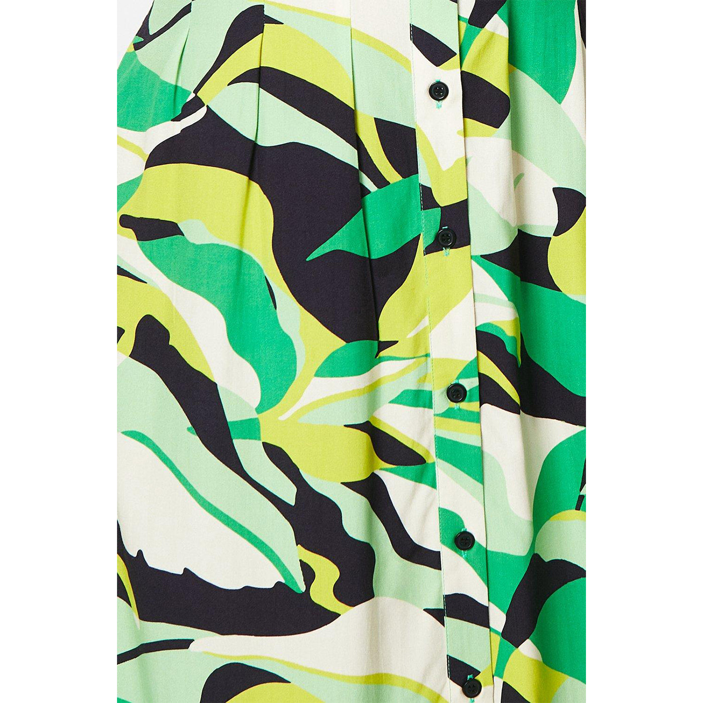 Green - Side - Principles Womens-Ladies Printed Pleated Shirt Dress