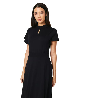 Black - Side - Principles Womens-Ladies Jersey Angel Sleeve Midi Dress