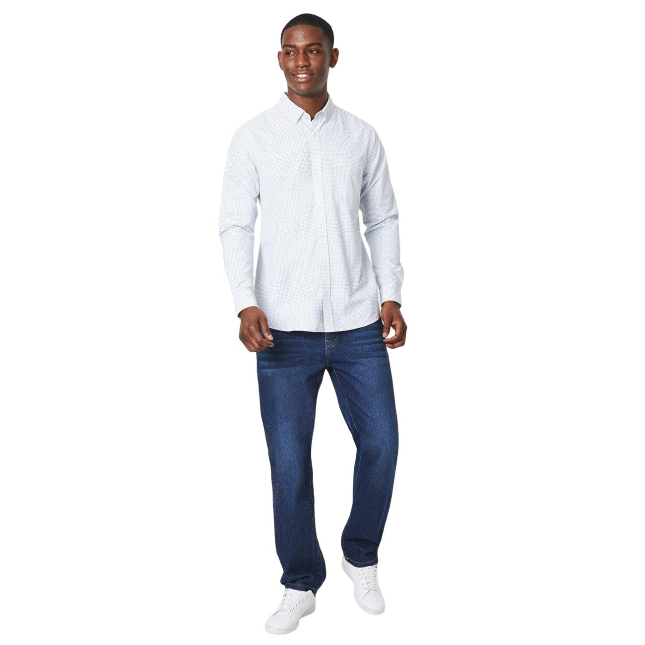 Green - Lifestyle - Maine Mens Tattersall Check Long-Sleeved Shirt