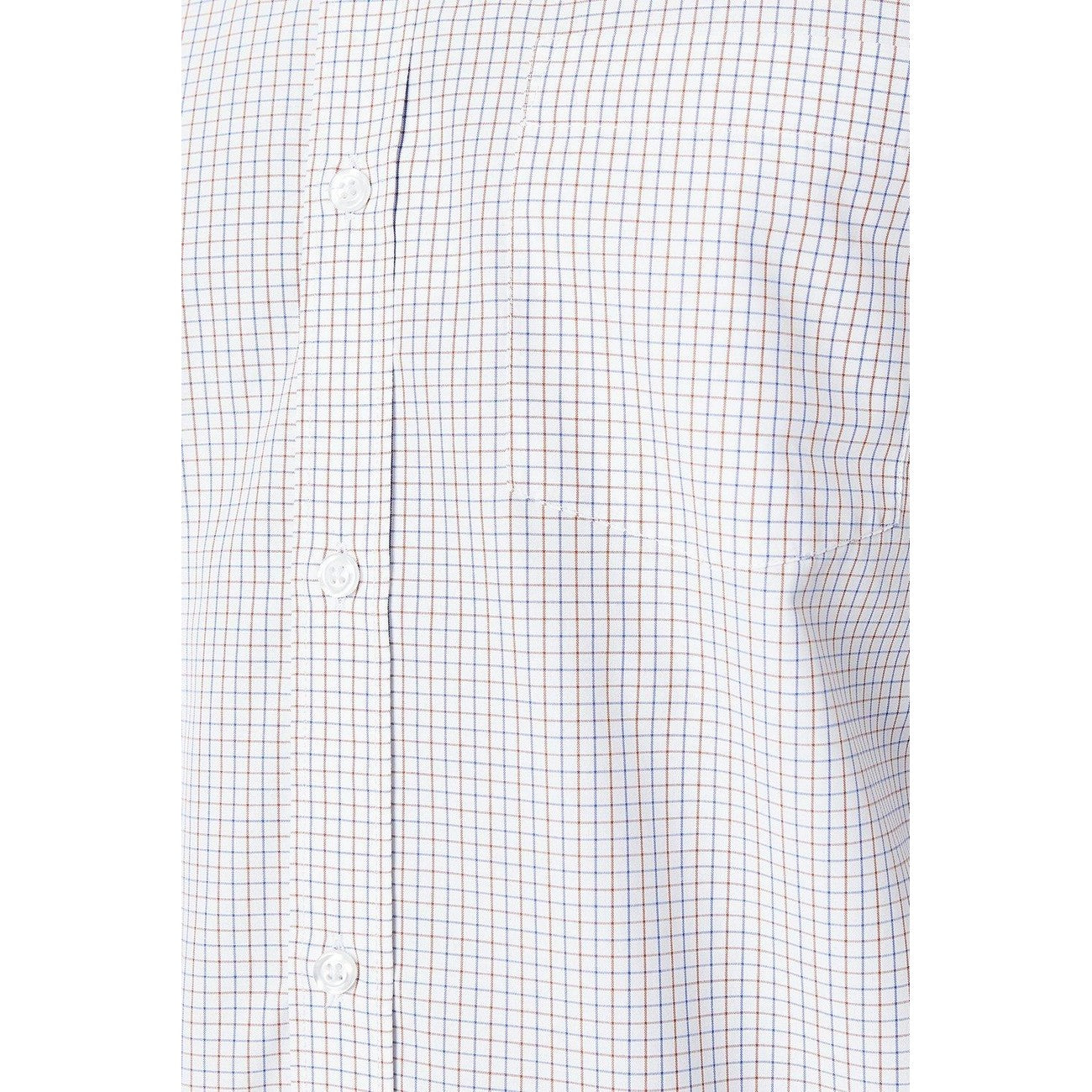 Tan - Side - Maine Mens Tattersall Check Long-Sleeved Shirt