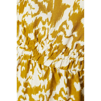 Chartreuse - Lifestyle - Principles Womens-Ladies Printed Shirred Waist Midi Dress