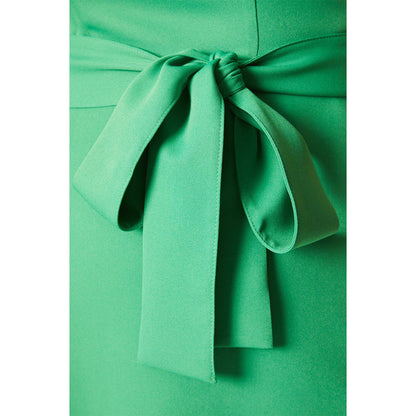 Green - Side - Principles Womens-Ladies Belt Petite Fit & Flare Dress