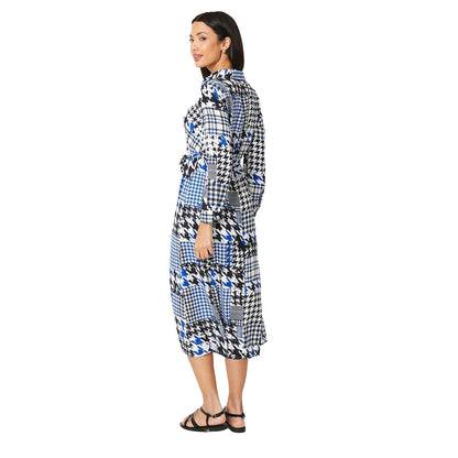 Monochrome - Back - Principles Womens-Ladies Multi Pattern Petite Midi Dress