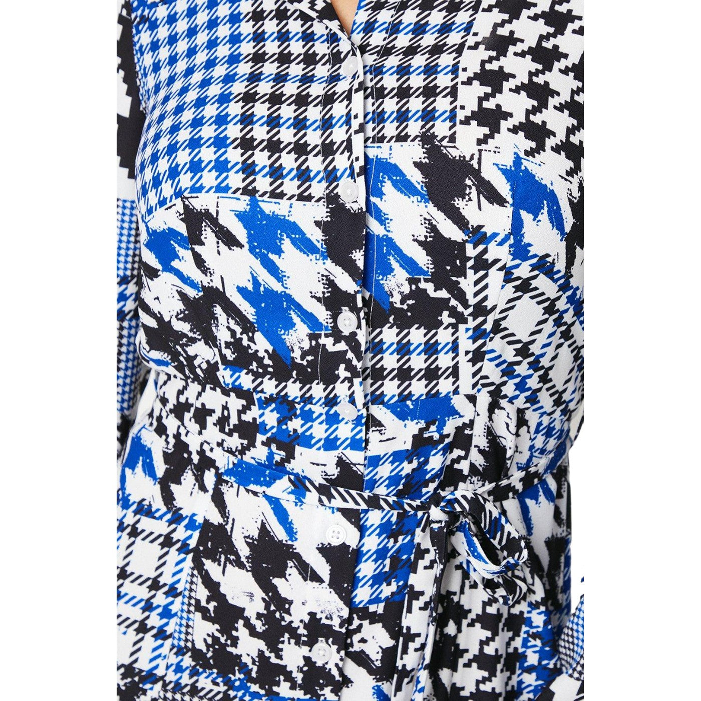 Monochrome - Side - Principles Womens-Ladies Multi Pattern Petite Midi Dress