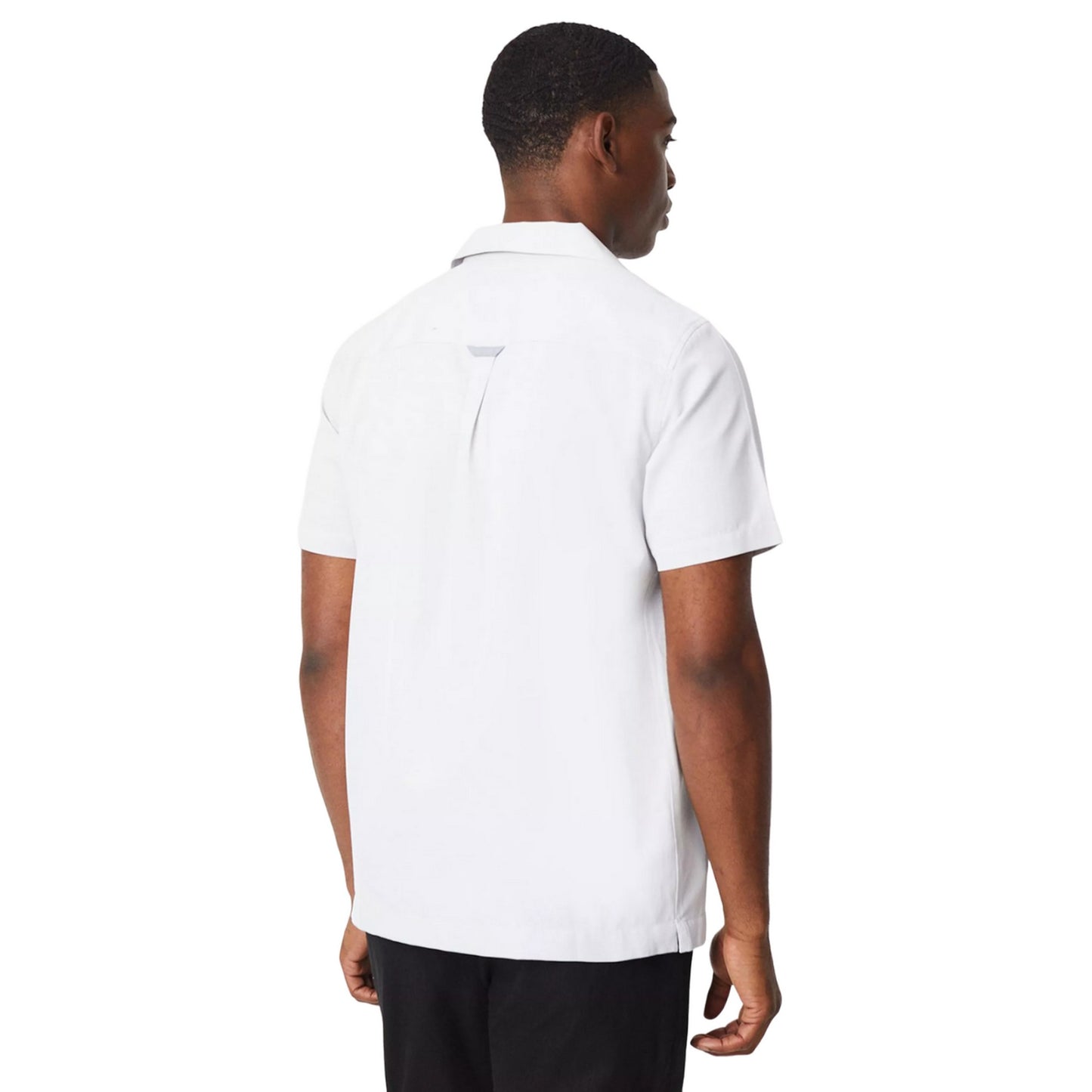 Charcoal - Back - Maine Mens Dobby Resort Collar Short-Sleeved Shirt