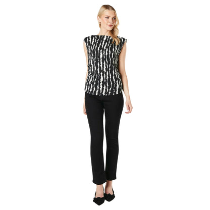 Black - Lifestyle - Principles Womens-Ladies Vertical Drape Detail Top