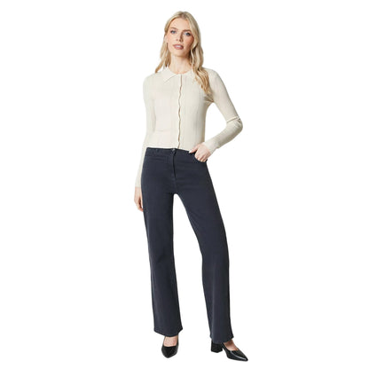 Camel - Side - Principles Womens-Ladies Knitted Button Through Polo Shirt