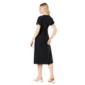 Black - Back - Principles Womens-Ladies Pleat Front Midi Dress