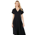 Black - Side - Principles Womens-Ladies Pleat Front Midi Dress