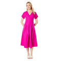 Pink - Front - Principles Womens-Ladies Pleat Front Midi Dress
