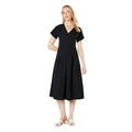 Black - Front - Principles Womens-Ladies Pleat Front Midi Dress