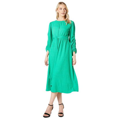 Green - Front - Principles Womens-Ladies Textured Jersey Belt Midi Dress