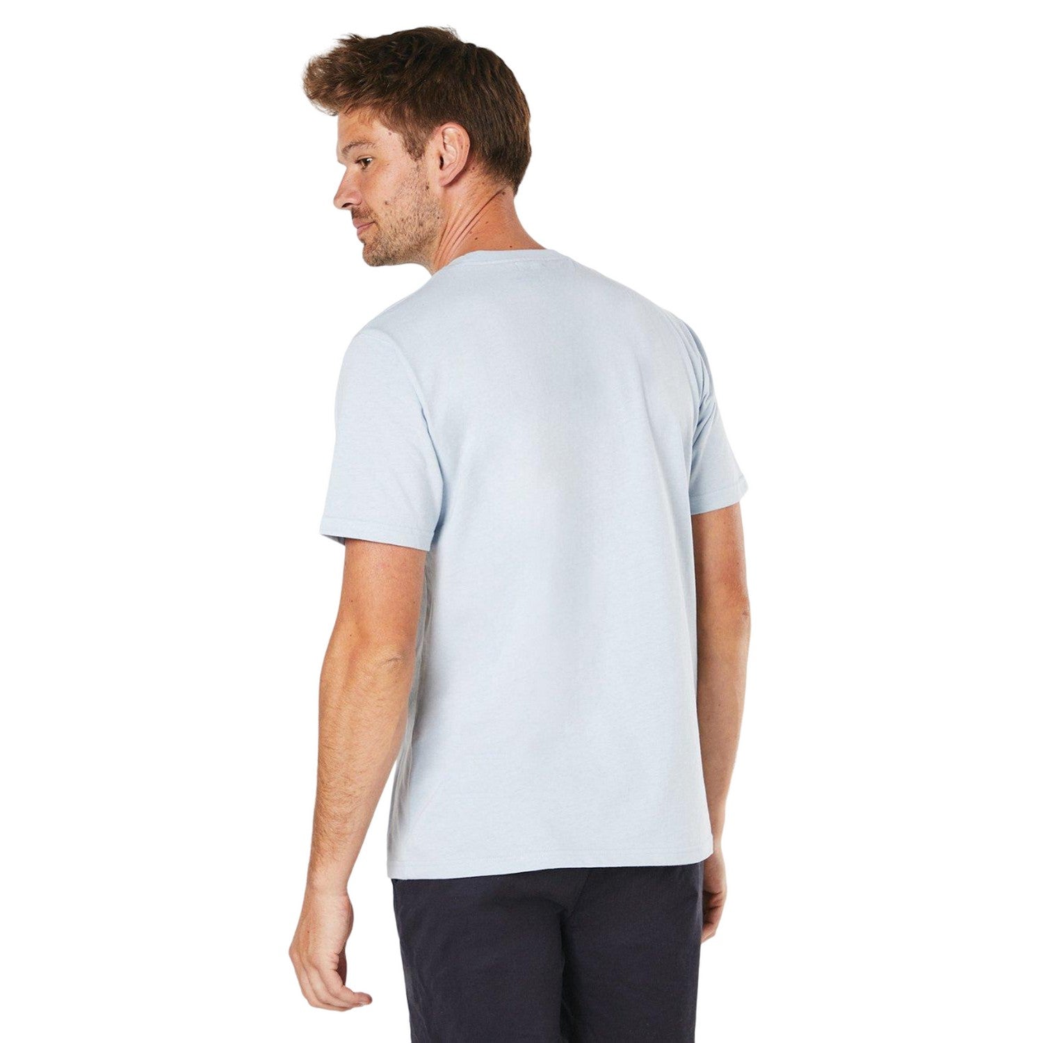Light Blue - Back - Maine Mens Paradise Life Chest Print T-Shirt