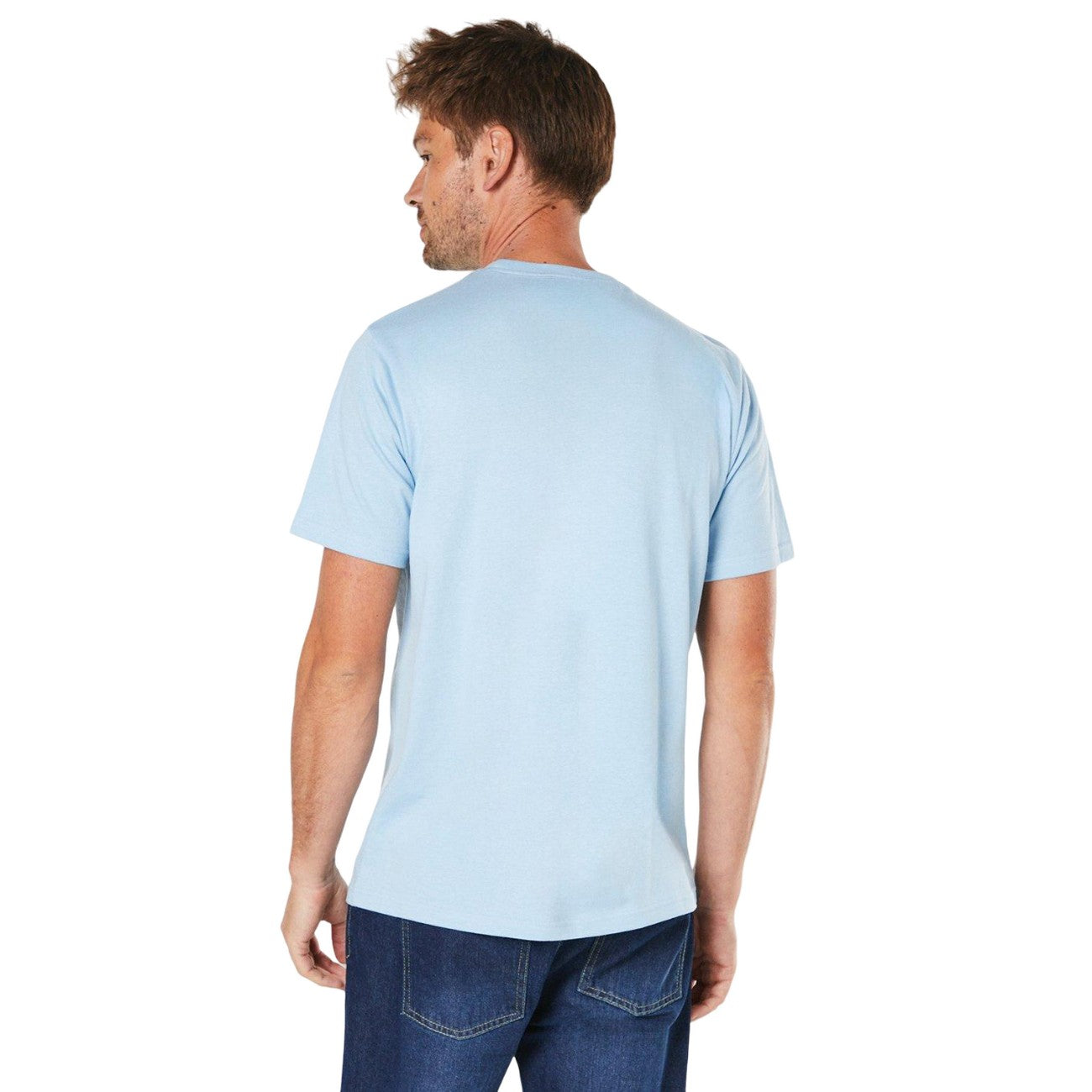 Blue - Back - Maine Mens Adventure Print T-Shirt