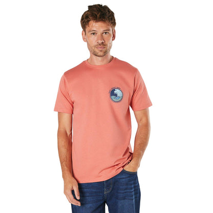 Orange - Front - Maine Mens East Coast Surf Chest Print T-Shirt