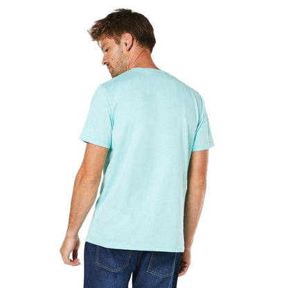 Turquoise - Back - Maine Mens Ocean Pacific Printed T-Shirt