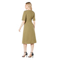 Olive - Back - Principles Womens-Ladies Utility Midi Dress