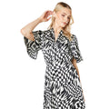 Monochrome - Lifestyle - Principles Womens-Ladies Geometric Jacquard Satin Midi Dress