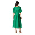 Green - Back - Principles Womens-Ladies Organza Pleated Midi Dress