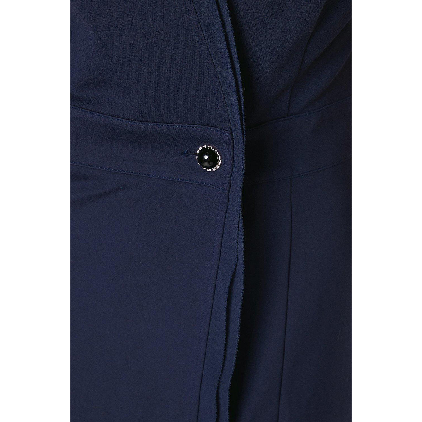Navy - Lifestyle - Principles Womens-Ladies Ponte Button Midi Dress