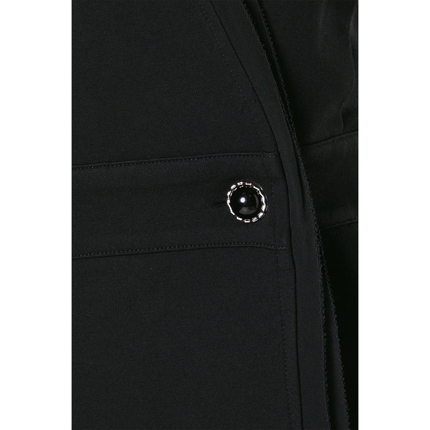Black - Side - Principles Womens-Ladies Ponte Button Midi Dress