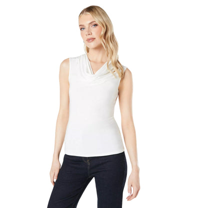 Ivory - Front - Principles Womens-Ladies Soft Touch Cowl Neck Top