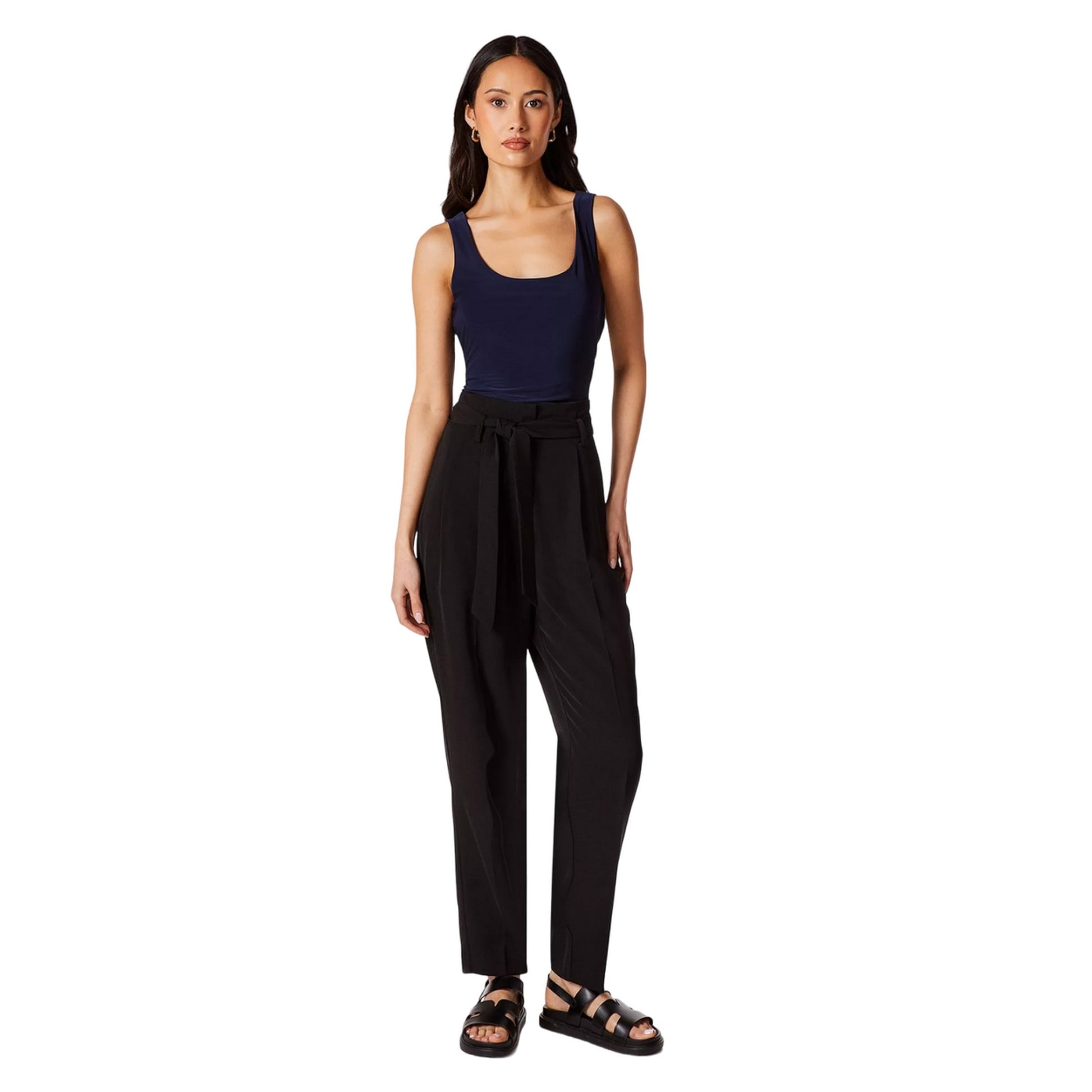 Navy - Side - Principles Womens-Ladies Soft Touch Tank Top