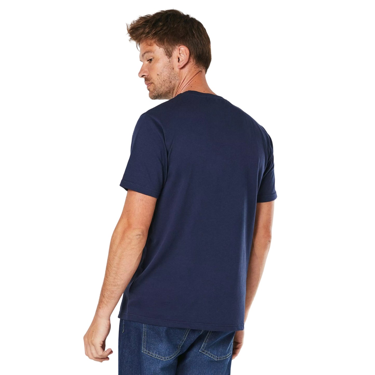 Navy - Back - Maine Mens Adventure Is Calling Printed T-Shirt