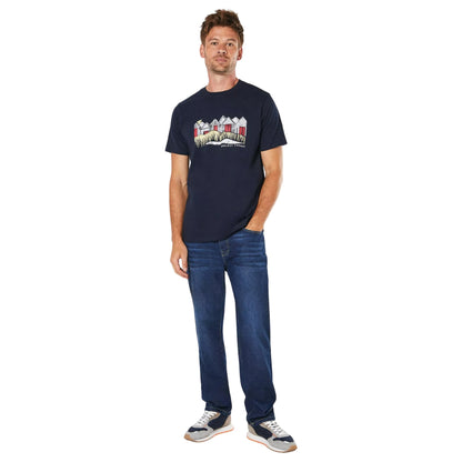 Navy - Side - Maine Mens Endless Summer Printed T-Shirt