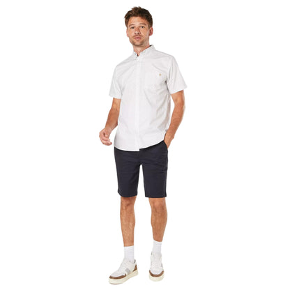 White - Side - Maine Mens Geo Sphere Short-Sleeved Shirt