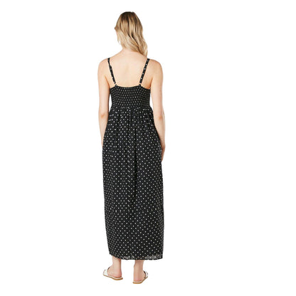 Black - Back - Principles Womens-Ladies Spotted Knotted Midi Dress