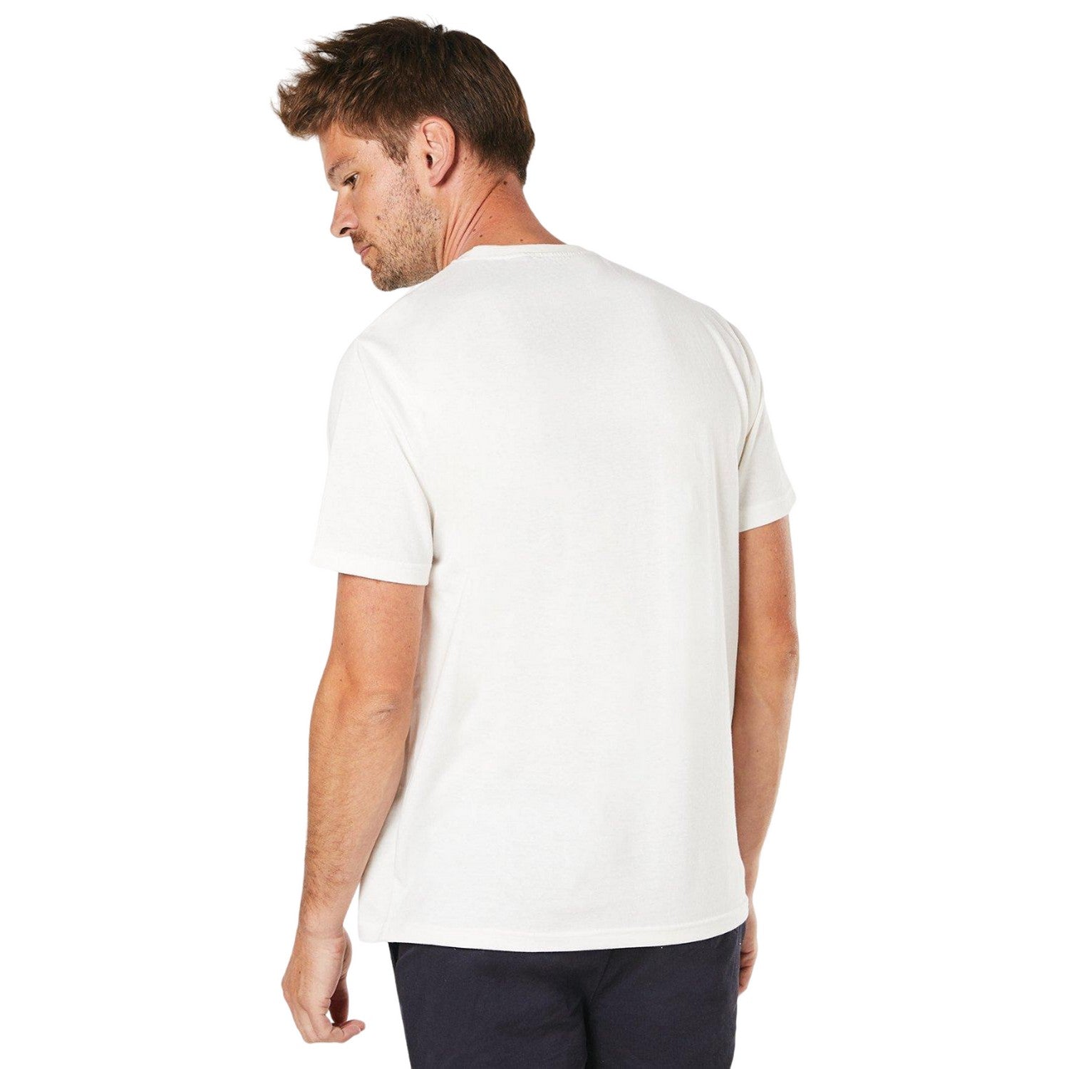 White - Back - Maine Mens Back To Nature Printed T-Shirt