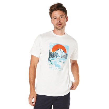 White - Front - Maine Mens Back To Nature Printed T-Shirt