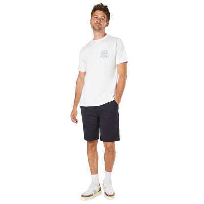 White - Side - Maine Mens Coast To Coast Chest Print T-Shirt