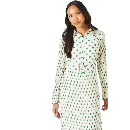 Ivory - Side - Principles Womens-Ladies Belted Micro Pleat Shirt Dress