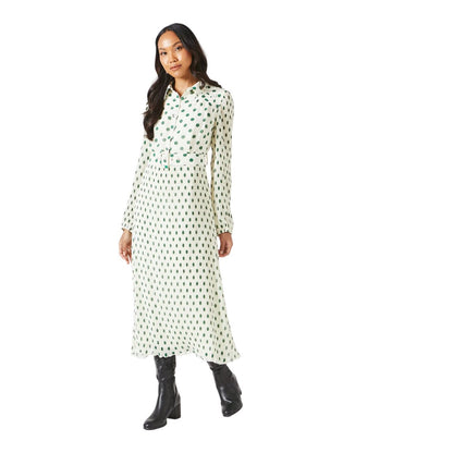 Ivory - Front - Principles Womens-Ladies Belted Micro Pleat Shirt Dress