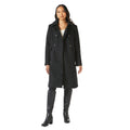 Black - Front - Principles Womens-Ladies Double-Breasted Dolly Coat