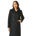 Black - Side - Principles Womens-Ladies Double-Breasted Dolly Coat