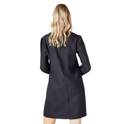 Black - Back - Principles Womens-Ladies Crepe Stitch Detail Shift Dress